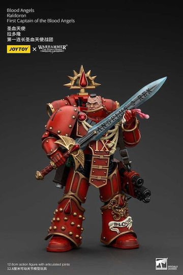 Warhammer Horus Heresy Action Figure 1:18 Blood Angels Raldoron First Captain Blood Angels 13 Cm