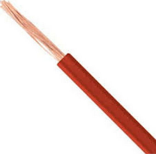 Nyaf H07v-k Power Cord Type NYAF with Cable Properties 1x6mm² in Red Colour 1m