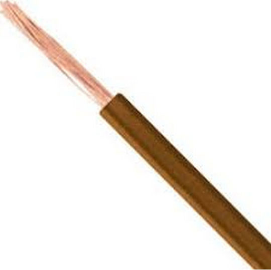 NYAF H07V-K Power Cord Type NYAF with Cable Properties 1x6mm² in Brown Colour 1m Flexible