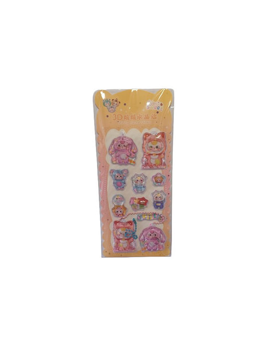 Kinder Wandsticker Labubu Design Wasseraufkleber 3d