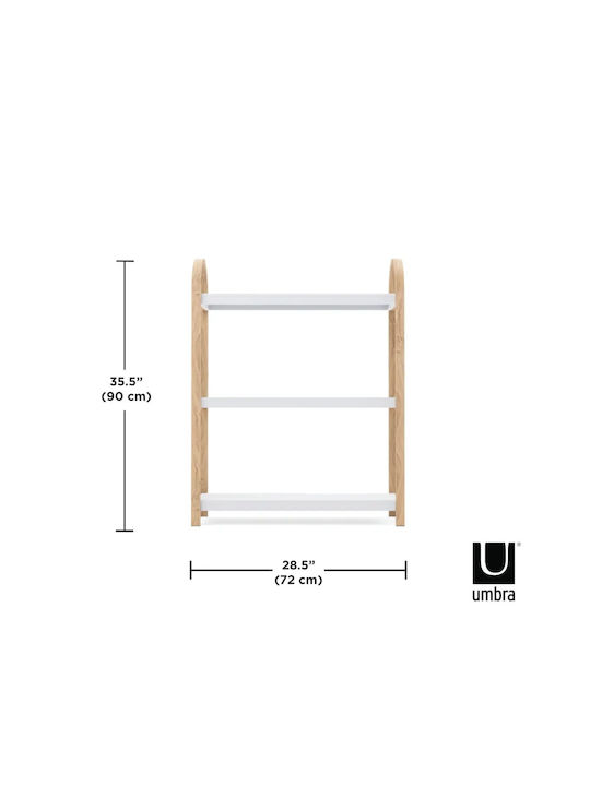 Bellwood Beige Bookcase 72x25x90cm