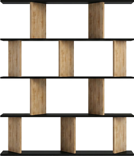 Βιβλιοθήκη Ratu Καρυδί Με Ανθρακί 120x24.6x141εκ.