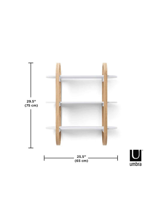 Bellwood Beige Bookcase 72x25x90cm