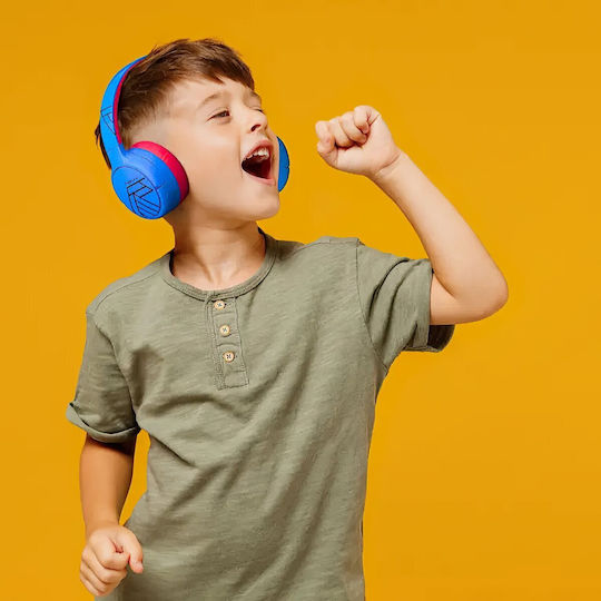 PowerLocus Tiger Wireless / Wired Kids' Over Ear Headphones Blue