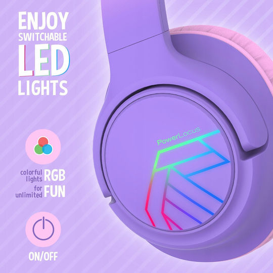 PowerLocus Bobo Căști Audio Wireless Bluetooth de Copii Over Ear Mov