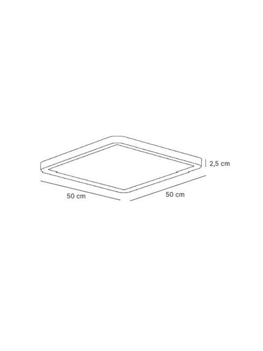 Inlight Deckenleuchte montieren 50cm Weiß mit integrierter LED 42045-Weiß