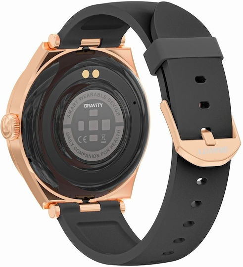 Smartwatch Gravity Rose Gold Black Gt25-3