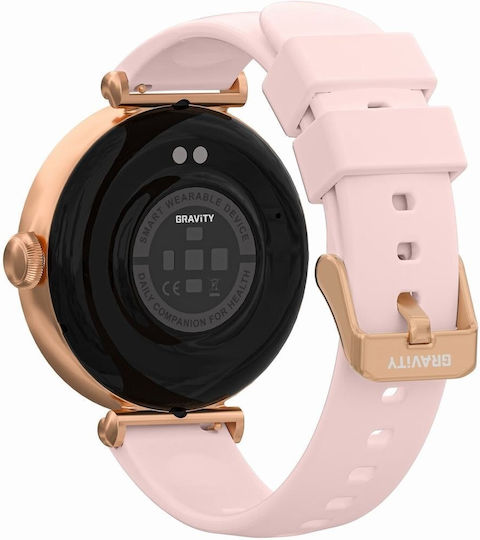 Smartwatch Gravity Rose Gold-silver Pink 2 Straps Gt26-4