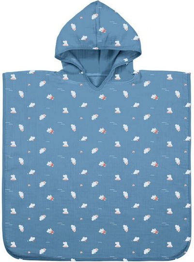 Monnëka Beach Poncho UV Protection 1-3 Years Hippos