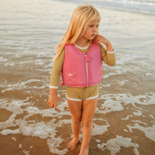 Sunnylife Kids' Life Jacket Neoprene Pink Ocean Treasure Rose