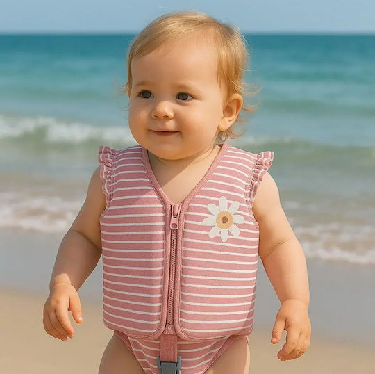 2024se1064 Schwimm Essentials Kinder Rettungsweste Schwimmweste Sicherheitsgurt 1-2 Jahre Daisy Flowers