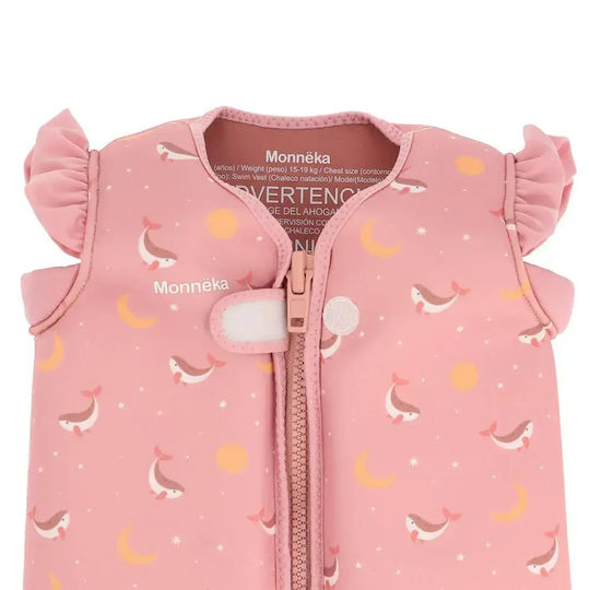 Whale Pink Protection Vest 3-6 Years Monnëka