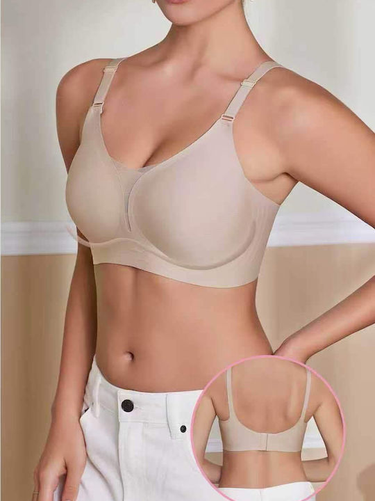 Μαύρο Λευκό Μπεζ Σουτιέν Push Up χωρίς Μπανέλες MultiPack