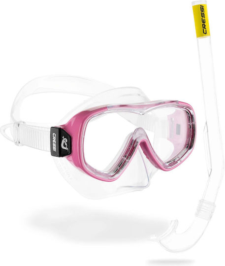 CressiSub Piumetta + Mini Island Combo Diving Mask Silicone with Snorkel Transparent