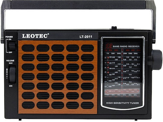 Leotec Φορητό Ραδιόφωνο Ρεύματος / Μπαταρίας Μαύρο