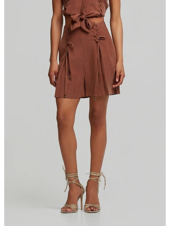 Damen-Set mit Aktivbekleidung Shorts Braun