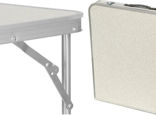 Verk Group Aluminum Table Set for Camping Foldable in Case Beige