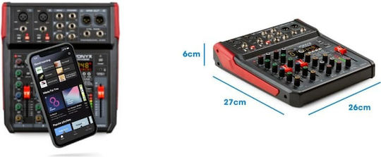 Vonyx VM-KG06 172.594 Analog Mixer 6 Channels with Phantom Power & 3 XLR Inputs & Bluetooth