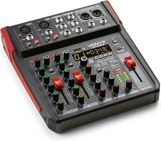 Vonyx VM-KG06 172.594 Analog Mixer 6 Channels with Phantom Power & 3 XLR Inputs & Bluetooth
