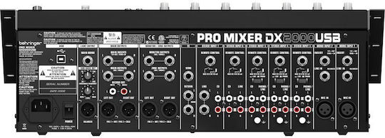 Behringer DX2000USB Ψηφιακός Μίκτης 7.0 Καναλιών με Phantom Power & 2 Εισόδους XLR