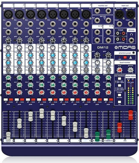 Midas DM-12 Αναλογική Κονσόλα 12 Καναλιών / 10 Εισόδους XLR