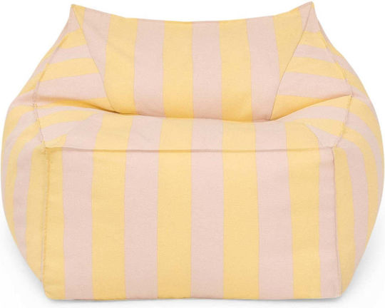 Πουφ Σκαμπό Αδιάβροχο Yellow And Pink Stripes