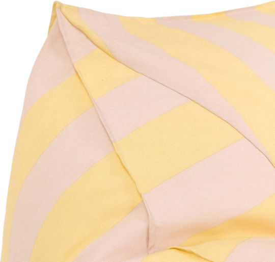 Πουφ Σκαμπό Αδιάβροχο Yellow And Pink Stripes