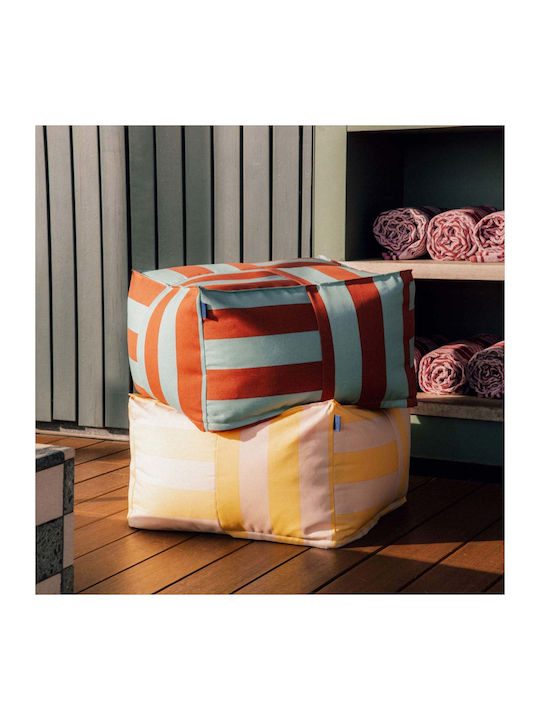 Sitzsäcke & Poufs Hocker Wasserdicht Gelb und Rosa Streifen