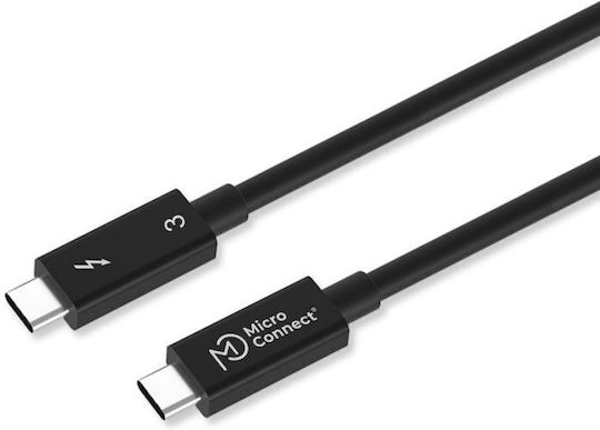 Microconnect USB 3.2 Video Cable USB-C male - USB-C 240W PD Μαύρο 1m TB3010