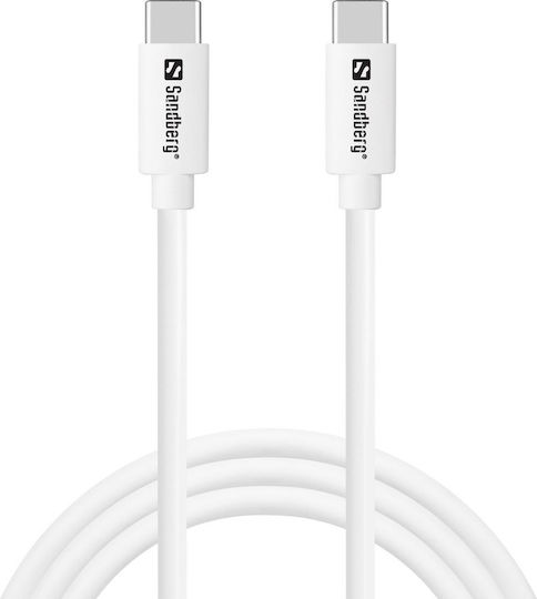 Sandberg USB 2.0 Kabel USB-C männlich - USB-C 65W Weiß 1m (136-52)