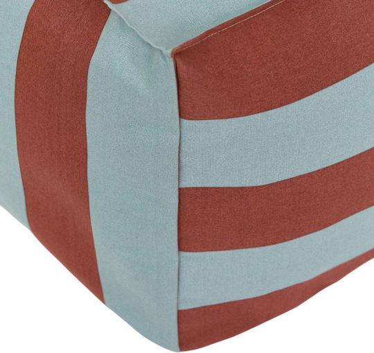 Bean Bag Stool Waterproof Toffee Blue Stripes