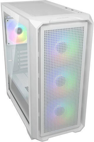 Cougar MX600 Mini V2 Gaming Mini Tower Κουτί Υπολογιστή με Πλαϊνό Παράθυρο και RGB Φωτισμό Λευκό