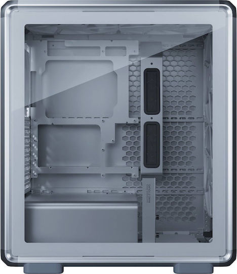 CoolerMaster MasterFrame 500 Mesh Gaming Midi Tower Κουτί Υπολογιστή με ARGB Φωτισμό Ασημί