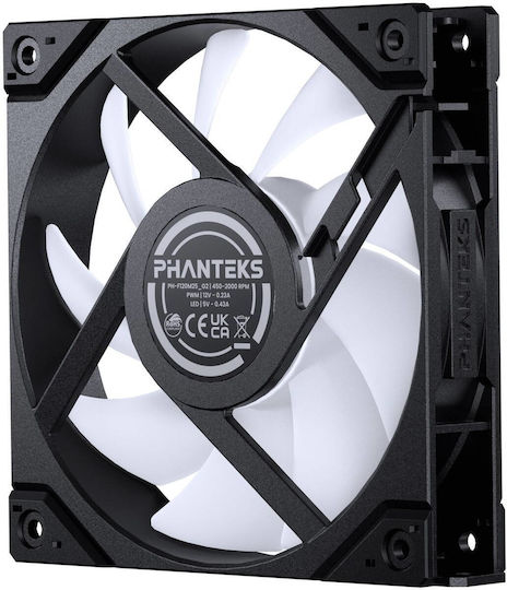 Phanteks M25G2-120 Reverse Blade Case Fan (2000rpm / 72.72cfm) με ARGB Φωτισμό και Σύνδεση 6-Pin 3τμχ