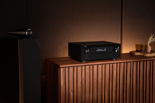 Denon Home Cinema Receiver 4K/8K 11.4 Channels with HDR and Dolby Atmos Black