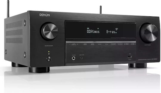 Denon AVR-X2800H Home Cinema Receiver 4K/8K 7.1 Channels 95W/8Ω 125W/6Ω with HDR and Dolby Atmos Black