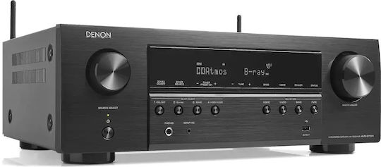 Denon AVR-S770H Home Cinema Receiver 4K/8K 7.2 Channels 75W/8Ω 165W/6Ω with HDR and Dolby Atmos Black