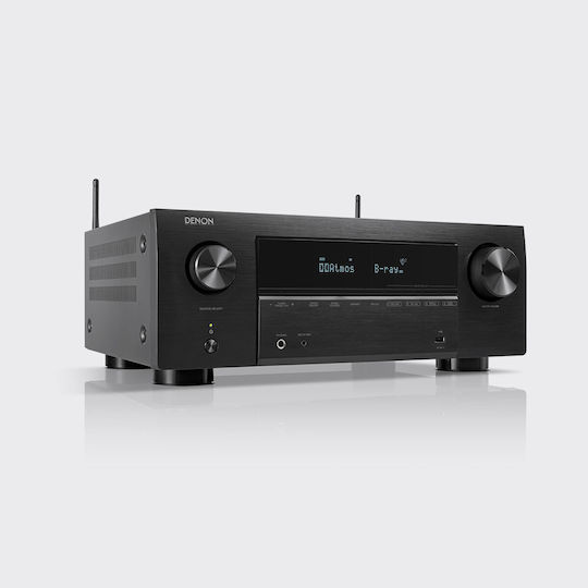 Denon AVR-X2800H DAB Home Cinema Receiver 4K/8K 7.1 Channels 95W/8Ω 125W/6Ω with HDR and Dolby Atmos Black