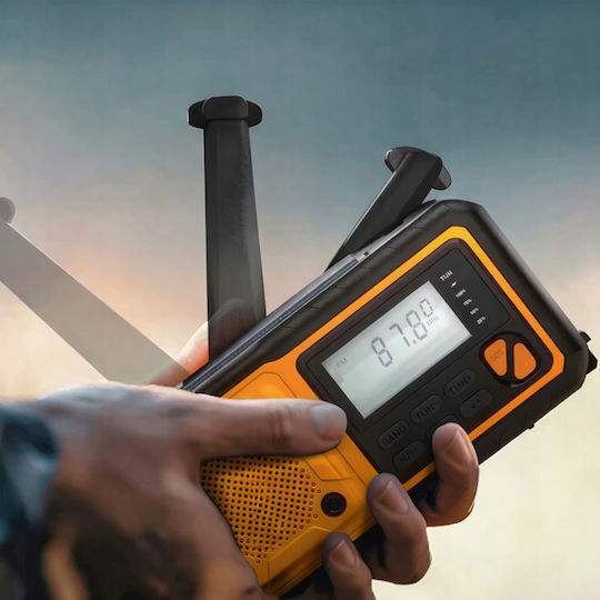 ZD1FMA3QWSM5000 Radio Portabil Solar cu USB Portocaliu