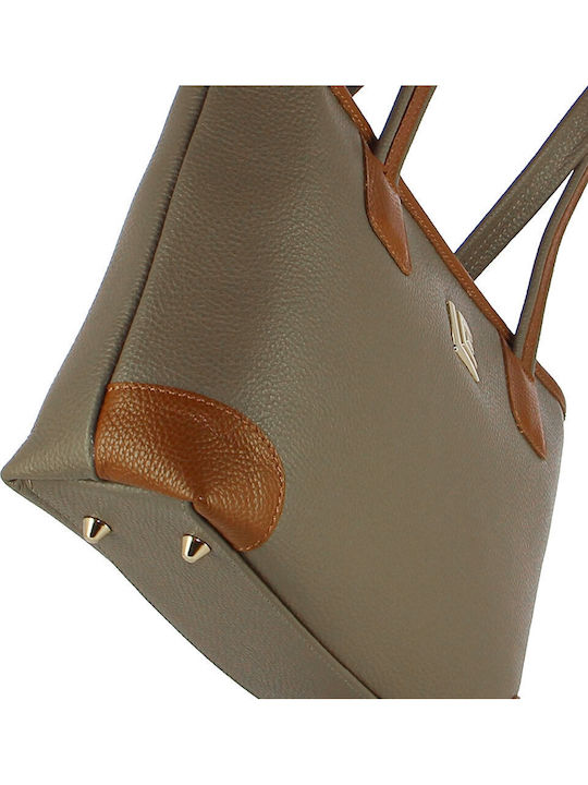 Damentasche Aus Leder Taupe