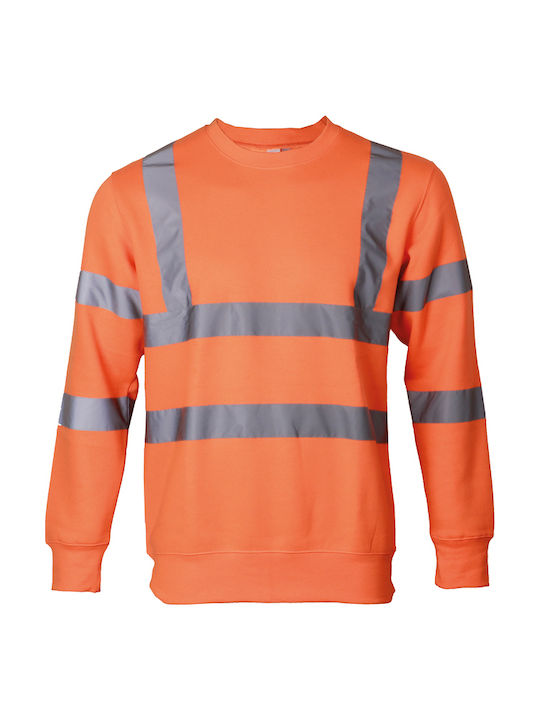 Μπλούζα Φούτερ Ανακλαστικό Ύφασμα Orange Fluo