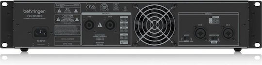 Behringer NX1000 Τελικός Ενισχυτής PA 2 Καναλιών 300W/4Ω