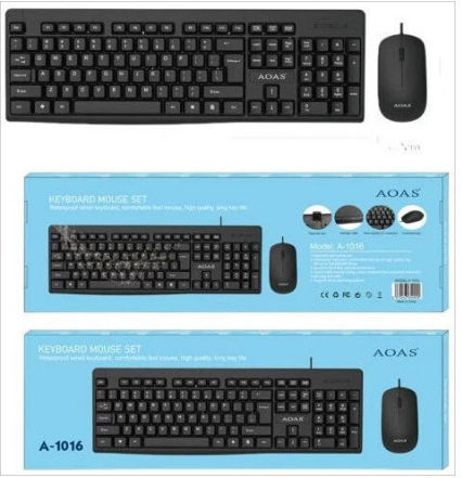 Aoas A1016 Keyboard & Mouse Set English US Gray