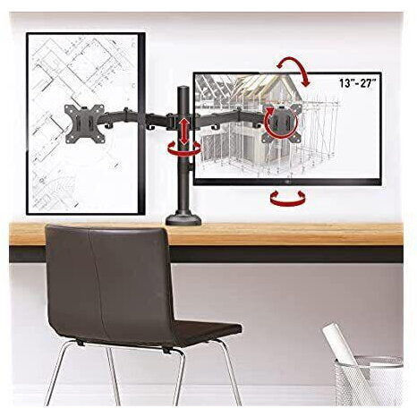 Barkan M142T Halterung Auf dem Schreibtisch für 2 Monitore bis 32" mit Arm
