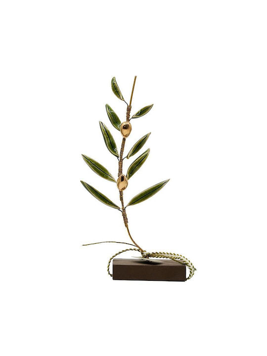 Rozos Ceramics Διακοσμητική Ελιά από Κεραμικό Υλικό 7.5x21cm