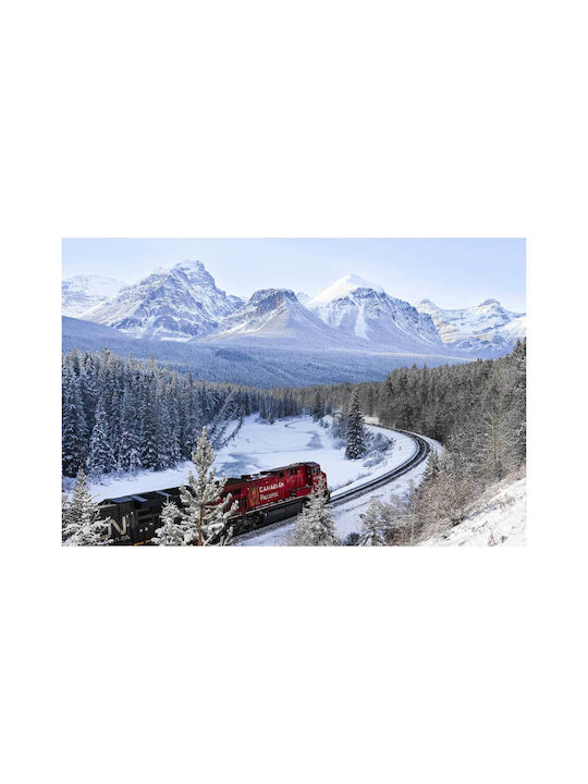 Панел Train In Snowy Mountain Landscape Трено Сноуи Маунтин Ландскейп 150x100