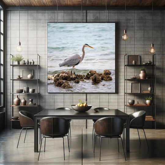 Painting Heron By Sea Heron Next To The Sea 110x110