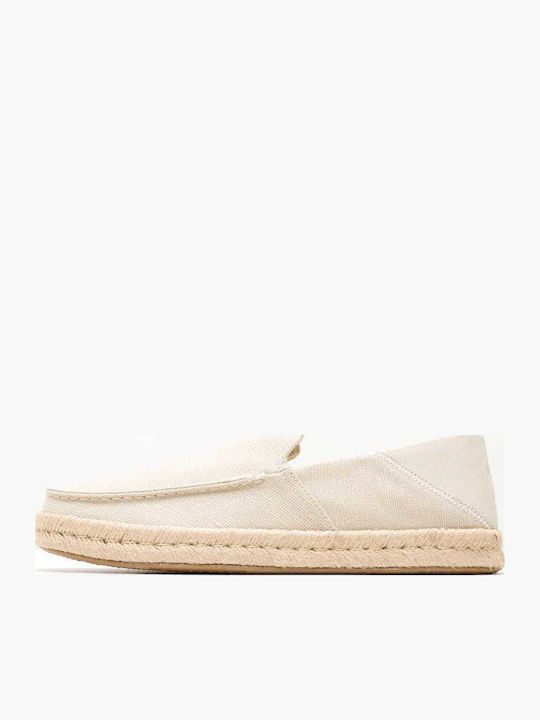 Alonso Loafer Rope Fabric Men's Espadrilles in Beige Color