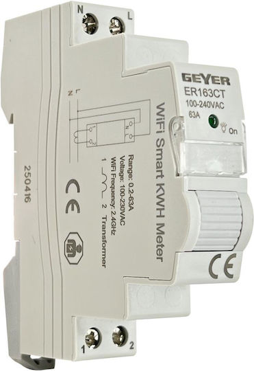 Geyer Analizator De Energie Panou Electric Analogic Șină ER163CT