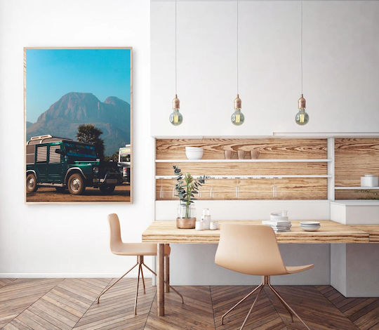 Vintage Car Mountain Background Painting Vintage Car Background Mountain 40x65